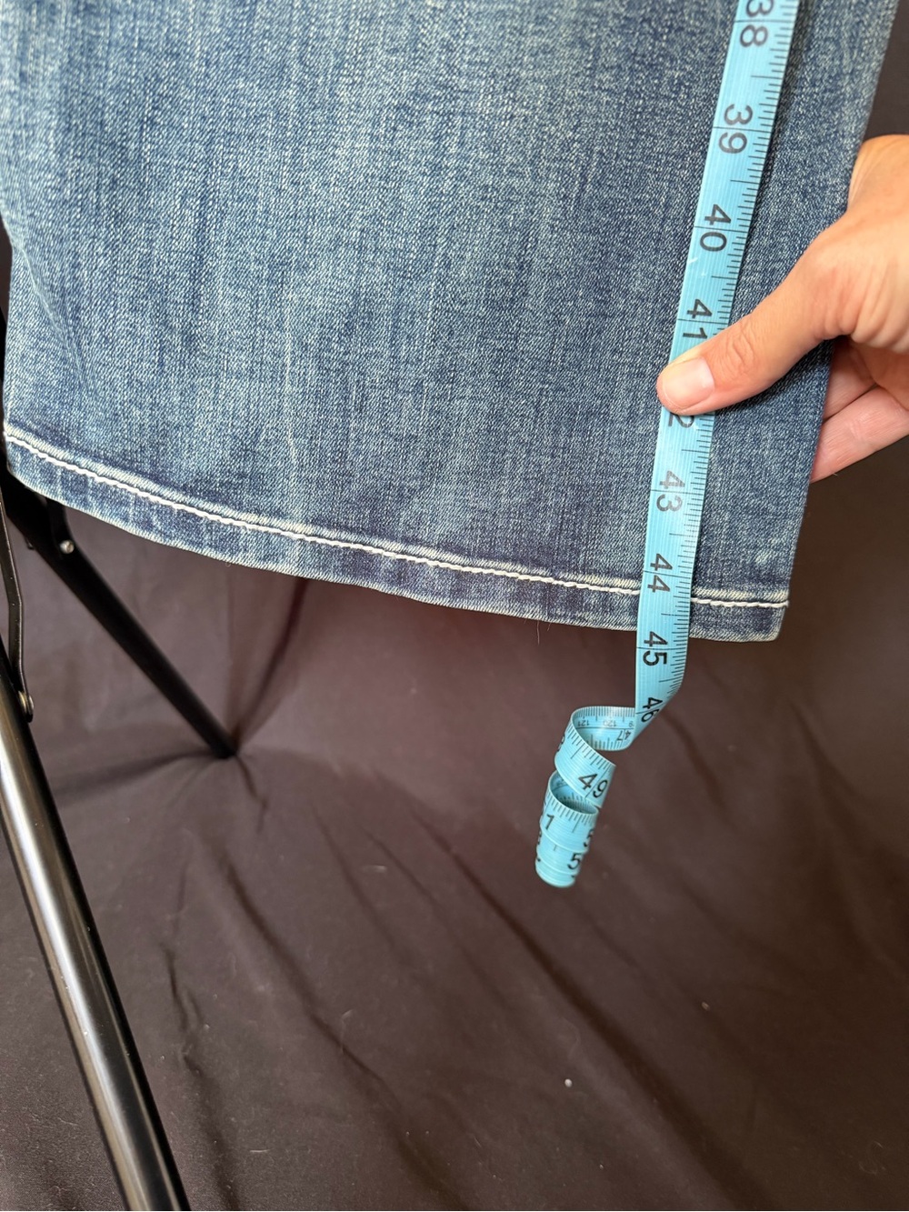 Grace in LA Women's Blue Boot Cut Jeans with Light Fading - Picture 5 of 7